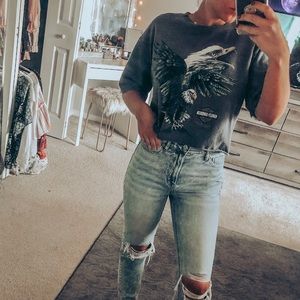 VINTAGE Harley Davidson crop tee